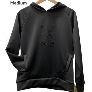 New! Nicole Miller Sport scuba active wear black pullover hoodie, size Medium